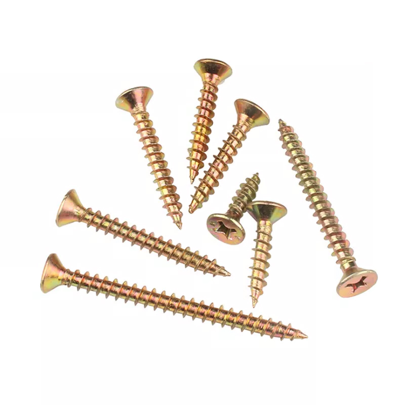 #10 x 40mm Chipboard Screw Yellow Zinc Pack 200