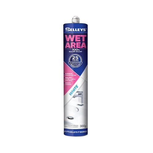 Selleys Wet Area Silicone 300ml White